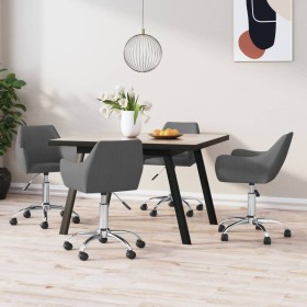 Swivel dining chairs 4 units dark gray fabric by vidaXL, dining chairs - Ref: Foro24-3090265, Price: 285,99 €, Discount: %