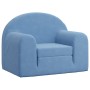 Sofá cama infantil felpa suave azul de vidaXL, Mobiliario para bebés y niños pequeños - Ref: Foro24-341801, Precio: 36,99 €, ...