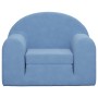 Blaues Kinderschlafsofa aus weichem Plüsch von vidaXL, Baby- und Kleinkindmöbel - Ref: Foro24-341801, Preis: 36,99 €, Rabatt: %