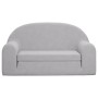 Sofá cama infantil 2 plazas felpa suave gris claro de vidaXL, Mobiliario para bebés y niños pequeños - Ref: Foro24-341804, Pr...