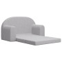 Sofá cama infantil 2 plazas felpa suave gris claro de vidaXL, Mobiliario para bebés y niños pequeños - Ref: Foro24-341804, Pr...