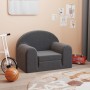 Anthrazitgraues Kinderschlafsofa aus weichem Plüsch von vidaXL, Baby- und Kleinkindmöbel - Ref: Foro24-341799, Preis: 39,99 €...