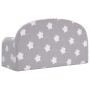 Sofá cama infantil 2 plazas felpa suave gris claro estrellas de vidaXL, Mobiliario para bebés y niños pequeños - Ref: Foro24-...