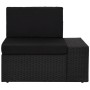 Corner sectional sofa left armrest black PE rattan by vidaXL, Modular outdoor sofas - Ref: Foro24-49499, Price: 96,99 €, Disc...