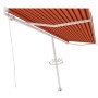 Retractable manual orange and brown freestanding awning 500x300 cm by vidaXL, Awnings - Ref: Foro24-3069580, Price: 538,21 €,...