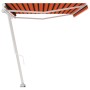 Retractable manual orange and brown freestanding awning 500x300 cm by vidaXL, Awnings - Ref: Foro24-3069580, Price: 538,21 €,...