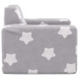 Sofá para niños felpa suave gris claro con estrellas de vidaXL, Mobiliario para bebés y niños pequeños - Ref: Foro24-341809, ...