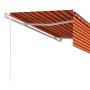 Toldo automático retráctil con persiana naranja y marrón 5x3 m de vidaXL, Toldos - Ref: Foro24-3069350, Precio: 520,09 €, Des...