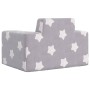 Sofá para niños felpa suave gris claro con estrellas de vidaXL, Mobiliario para bebés y niños pequeños - Ref: Foro24-341809, ...