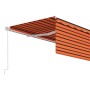 Manual retractable awning with orange and brown blinds 5x3 m by vidaXL, Awnings - Ref: Foro24-3069340, Price: 460,89 €, Disco...