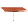 Automatic freestanding awning in orange and brown, 500x300 cm. by vidaXL, Awnings - Ref: Foro24-3069590, Price: 595,73 €, Dis...