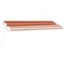 Toldo de pie automático naranja y marrón 500x300 cm de vidaXL, Toldos - Ref: Foro24-3069590, Precio: 595,73 €, Descuento: %