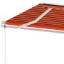 Automatic freestanding awning in orange and brown, 500x300 cm. by vidaXL, Awnings - Ref: Foro24-3069590, Price: 595,73 €, Dis...