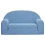 Blue soft plush 2-seater children's sofa bed by vidaXL, Baby and Toddler Furniture - Ref: Foro24-341807, Price: 53,99 €, Disc...