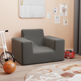 Anthrazitgraues weiches Plüsch-Kindersofa von vidaXL, Baby- und Kleinkindmöbel - Ref: Foro24-341811, Preis: 24,99 €, Rabatt: %