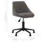 Dark Gray Velvet Swivel Office Chair by vidaXL, Office chairs - Ref: Foro24-335485, Price: 97,99 €, Discount: %