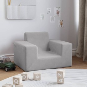 Hellgraues Kindersofa aus weichem Plüsch von vidaXL, Baby- und Kleinkindmöbel - Ref: Foro24-341810, Preis: 29,99 €, Rabatt: %