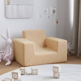 Cremefarbenes, weiches Plüsch-Kindersofa von vidaXL, Baby- und Kleinkindmöbel - Ref: Foro24-341812, Preis: 21,66 €, Rabatt: %