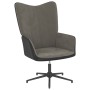 Silla de relajación de terciopelo gris oscuro y PVC de vidaXL, Sillones - Ref: Foro24-327832, Precio: 90,70 €, Descuento: %