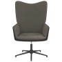 Silla de relajación de terciopelo gris oscuro y PVC de vidaXL, Sillones - Ref: Foro24-327832, Precio: 90,70 €, Descuento: %