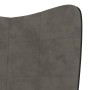 Silla de relajación de terciopelo gris oscuro y PVC de vidaXL, Sillones - Ref: Foro24-327832, Precio: 90,70 €, Descuento: %