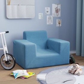 Blaues weiches Plüsch-Kindersofa von vidaXL, Baby- und Kleinkindmöbel - Ref: Foro24-341813, Preis: 24,89 €, Rabatt: %