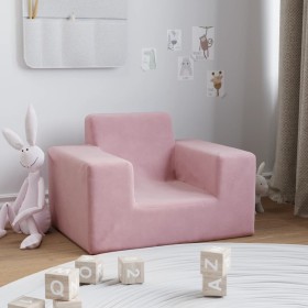 Sofá para niños felpa suave rosa de vidaXL, Mobiliario para bebés y niños pequeños - Ref: Foro24-341814, Precio: 41,99 €, Des...