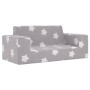 Hellgraues 2-Sitzer-Kindersofa mit weichen Plüschsternen von vidaXL, Baby- und Kleinkindmöbel - Ref: Foro24-341815, Preis: 33...