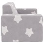 Sofá infantil de 2 plazas gris claro con estrellas felpa suave de vidaXL, Mobiliario para bebés y niños pequeños - Ref: Foro2...