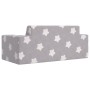 Sofá infantil de 2 plazas gris claro con estrellas felpa suave de vidaXL, Mobiliario para bebés y niños pequeños - Ref: Foro2...