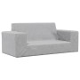 2-seater children's sofa light gray soft plush by vidaXL, Baby and Toddler Furniture - Ref: Foro24-341816, Price: 37,62 €, Di...