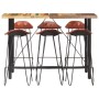 Bar furniture 7 pieces solid recycled wood genuine leather by vidaXL, Furniture sets for kitchens and dining rooms - Ref: For...