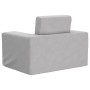 Sofá cama infantil felpa suave gris claro de vidaXL, Mobiliario para bebés y niños pequeños - Ref: Foro24-341822, Precio: 30,...