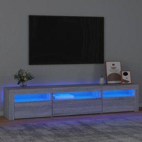 TV cabinet with LED lights sonoma gray 195x35x40 cm by vidaXL, TV Furniture - Ref: Foro24-3152744, Price: 137,60 €, Discount: %