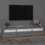 Mueble de TV con luces LED gris sonoma 195x35x40 cm de vidaXL, Muebles TV - Ref: Foro24-3152744, Precio: 137,60 €, Descuento: %