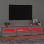 Mueble de TV con luces LED gris sonoma 195x35x40 cm de vidaXL, Muebles TV - Ref: Foro24-3152744, Precio: 137,60 €, Descuento: %