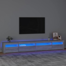 Mueble de TV con luces LED gris sonoma 270x35x40 cm de vidaXL, Muebles TV - Ref: Foro24-3152752, Precio: 182,99 €, Descuento: %