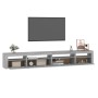 Mueble de TV con luces LED gris sonoma 270x35x40 cm de vidaXL, Muebles TV - Ref: Foro24-3152752, Precio: 179,18 €, Descuento: %