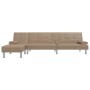 L-förmiges Schlafsofa aus Cappuccino-Kunstleder, 255 x 140 x 70 cm von vidaXL, Sofas - Ref: Foro24-3157268, Preis: 405,06 €, ...