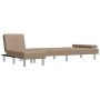 L-förmiges Schlafsofa aus Cappuccino-Kunstleder, 255 x 140 x 70 cm von vidaXL, Sofas - Ref: Foro24-3157268, Preis: 405,06 €, ...