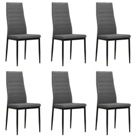 Sillas de comedor 6 unidades tela gris claro de vidaXL, Sillas de comedor - Ref: Foro24-275380, Precio: 217,39 €, Descuento: %