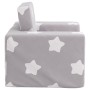 Sofá cama infantil felpa suave gris claro con estrellas de vidaXL, Mobiliario para bebés y niños pequeños - Ref: Foro24-34182...