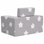 Sofá cama infantil felpa suave gris claro con estrellas de vidaXL, Mobiliario para bebés y niños pequeños - Ref: Foro24-34182...