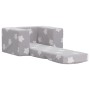 Sofá cama infantil felpa suave gris claro con estrellas de vidaXL, Mobiliario para bebés y niños pequeños - Ref: Foro24-34182...