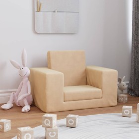 Cream soft plush children's sofa bed by vidaXL, Baby and Toddler Furniture - Ref: Foro24-341824, Price: 25,99 €, Discount: %