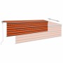 Toldo automático persiana LED sensor viento naranja marrón 5x3m de vidaXL, Toldos - Ref: Foro24-3069475, Precio: 624,29 €, De...