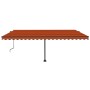 Automatic awning with wind sensor LED orange brown 500x300 cm by vidaXL, Awnings - Ref: Foro24-3069795, Price: 729,88 €, Disc...