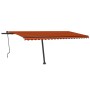 Automatic awning with wind sensor LED orange brown 500x300 cm by vidaXL, Awnings - Ref: Foro24-3069795, Price: 729,88 €, Disc...