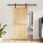 Sliding door with solid pine wood hardware 90x210 cm by vidaXL, Doors - Ref: Foro24-3202974, Price: 149,58 €, Discount: %