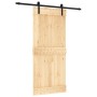 Sliding door with solid pine wood hardware 90x210 cm by vidaXL, Doors - Ref: Foro24-3202974, Price: 149,58 €, Discount: %